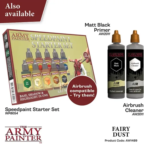 Vista 6 de The Army Painter Warpaint Air Metallics Fairy Dust - Pintura acrílica no tóxica a base de agua muy pigmentada para juegos de rol de mesa