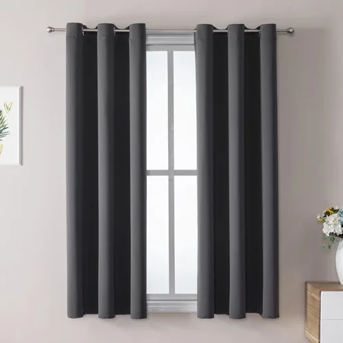 Vista 76 de ChrisDowa - Cortinas cortas para ventana de 40 pulgadas para dormitorio - Cortinas cortas con ojales y aislamiento térmico para oscurecer