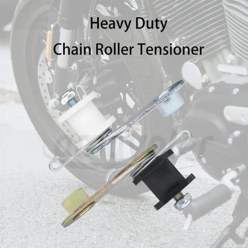 Vista 3 de Tensor de rodillos de cadena resistente con resorte y rodillos compatible con motocicletas Dirt Pit Mini Bike de 110 cc, 125 cc, 140 cc, 4 ruedas