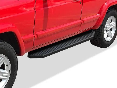 Vista 10 de APS Estribos de 5 pulgadas negro mate compatibles con Jeep Cherokee 1984-2000 de 4 puertas (barras nerf barras laterales de escalones laterales)