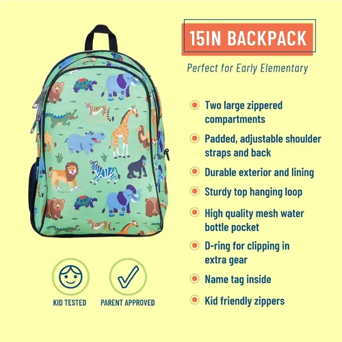 Vista 2 de Wildkin - Mochila infantil de 15 pulgadas para niños y niñas