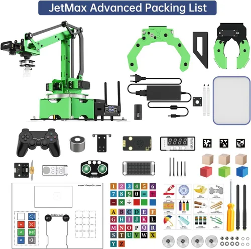 Vista 6 de LewanSoul JetMax - Brazo robótico para Jetson Nano AI Vision ROS Open Source programable Robot Arm Kit con 4 tipos de sensores de cámara de agarre