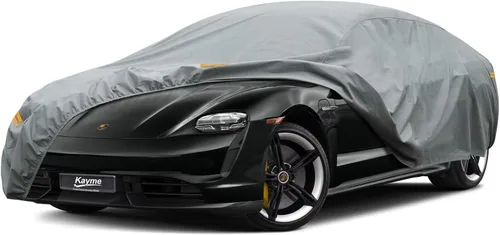 Vista 49 de Kayme Funda de Coche de Servicio Pesado Impermeable para Todo Tipo de Clima, Ajuste Personalizado para Tesla Model S, Cubierta Exterior Completa