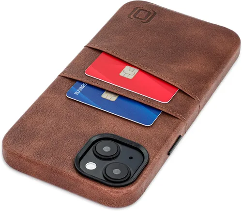 Vista 21 de Dockem Funda para iPhone 14 con placa de metal integrada para montaje magnético y 2 bolsillos para tarjetas: Cartera Luxe M2, piel sintética