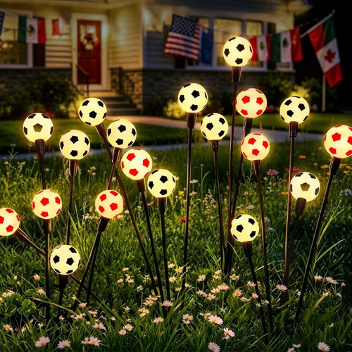 Vista 7 de Luces solares para exteriores (2 paquetes - 16 LED), luces solares para jardín ASMAD, decoraciones al aire libre, luz de luciérnaga para decoración