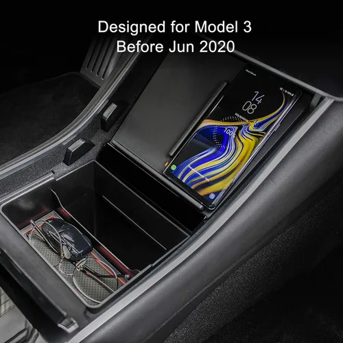 Vista 2 de TAPTES Cargador Inalámbrico para Tesla Model 3 2017 2018 2019 2020, Almohadilla de Carga Dual para Teléfonos para Accesorios de Tesla Model 3