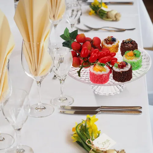 Vista 4 de Luxshiny Soporte de postre Plato de fruta para mesa Acrílico ligero Fácil de transportar Instalar