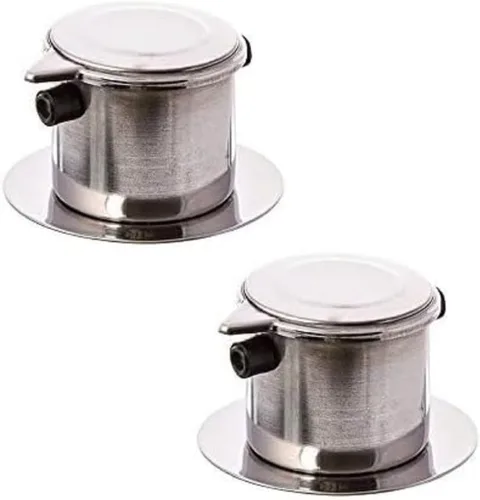 Vista 6 de TrueCraftware - Filtro infusor de cafetera de una taza de acero inoxidable - Cafetera vietnamita Cafetera Gotero Cafetera Cafetera Hogar Cocina