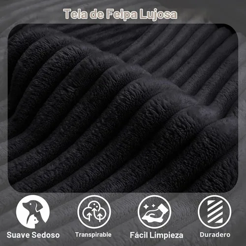 Vista 5 de Nigoone Sofá Cama Futón, Silla Plegable Versátil para Dormir con Almohada, Espuma Viscoelástica de Soporte, Tela de Pana Suave, Sofá de Piso Negro