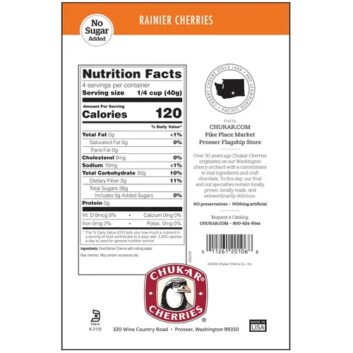 Vista 2 de Chukar Cherries Cerezas Rainier (paquete de 1)