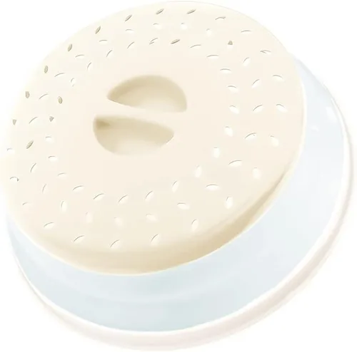 Vista 26 de Cubierta plegable para salpicaduras de microondas de 10.5 pulgadas, apta para lavavajillas, cubierta de placa de microondas con ventilación de azul