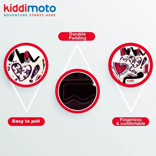 Vista 3 de Kiddimoto Kids Cycling Gloves Anti-Slip Kids Bike Gloves for Boys and Girls Fingerless Kids Mountain Bike Gloves for BMX, MTB Riding, Gymnastics