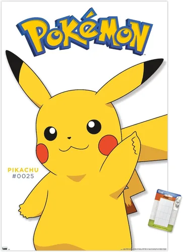 Vista 10 de Trends International Pokémon - Póster de pared de la serie Pikachu Feature Series, 14.72 x 22.37 pulgadas, versión enmarcada de madera de granero