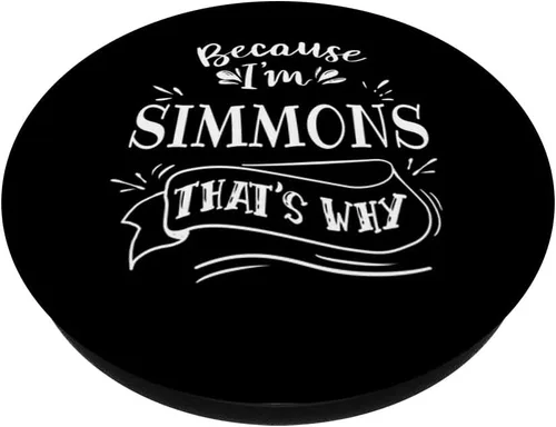 Vista 2 de Because I'm Simmons That's why Family name PopSockets Swappable PopGrip
