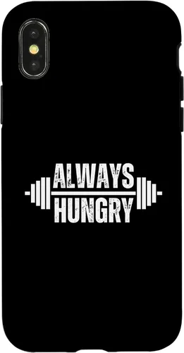 Vista 5 de iPhone 11 Pro Max Funny Body builder Always Hungry Gym Lover Workout Joke Case