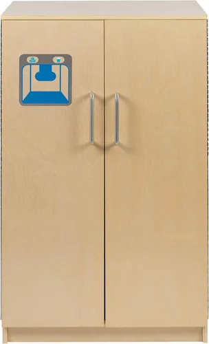 Vista 11 de Flash Furniture Hercules - Refrigerador de cocina de madera para niños para uso comercial o doméstico, seguro, diseño apto para niños, natural