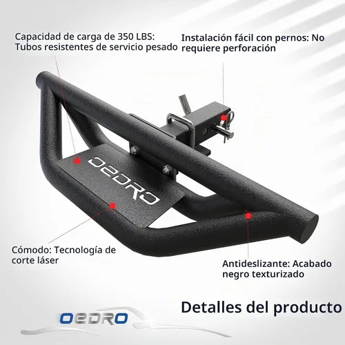 Vista 5 de OEDRO Hitch Step Replacement for Truck Vehicles with 2" Hitch Receiver