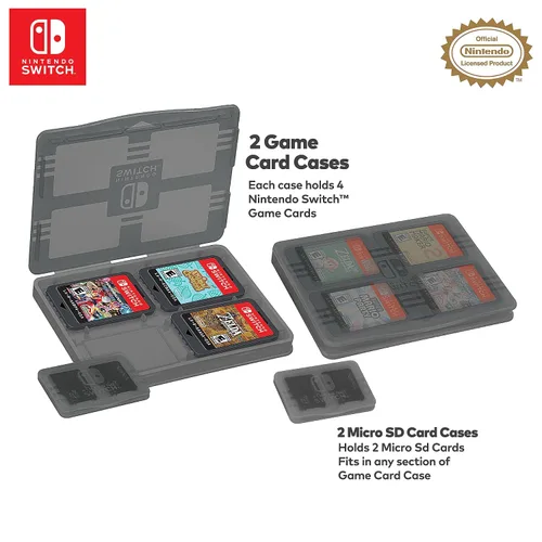 Vista 7 de Game Traveler Nintendo Switch Deluxe OLED Case - Also for Switch & Switch Lite, White Ballistic Nylon, Viewing Stand & Bonus Game Cases, Deluxe