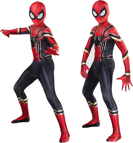 Vista 5 de AODAI Disfraz de superhéroe de Halloween para niños, disfraz de superhéroe para niños
