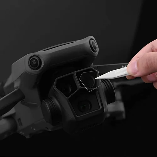 Vista 4 de Juego de 2 protectores de pantalla de lente para DJI Mavic 3 Pro Drone 9H de dureza de vidrio templado, accesorio de película protectora