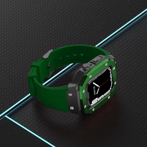 Vista 7 de Funda para Apple Watch Band Series 8 de aleación de 1.732 pulgadas, 1.654 pulgadas, 1.732 pulgadas, 1.732 pulgadas, accesorios de reloj de goma