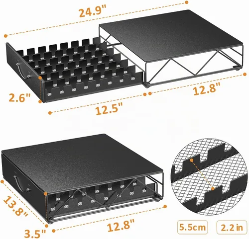 Vista 7 de HFHOME Cajón de cápsulas de café, compatible con cápsulas Nespresso Vertuo