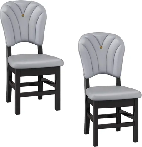 Vista 15 de Upholstered Leather Dining Room Chairs, Dining Chairs Set Kitchen Chair with Solid Wood Legs, Dining Room Side Chair for Bedroom, Vanity, Living