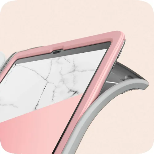 Vista 4 de i-Blason Funda para iPad de 6ª generación, iPad 9.7 2018/2017, [protector de pantalla integrado] funda inteligente de cuerpo completo triple [Cosmo]