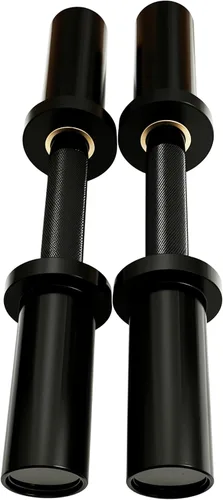 Vista 8 de Olympic Loadable Dumbbell Handle, 16 Inch Steel Barbell with 2 Pairs Collar Clips, 200lb Capacity for Home Gym, Weightlifting, Strength Training and