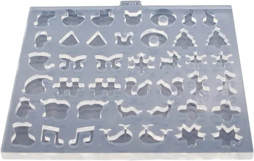 Vista 5 de Lindos aretes de resina molde de silicona mini animal flor arco copo de nieve forma geométrica Expoy molde de fundición de resina para joyería y 1782