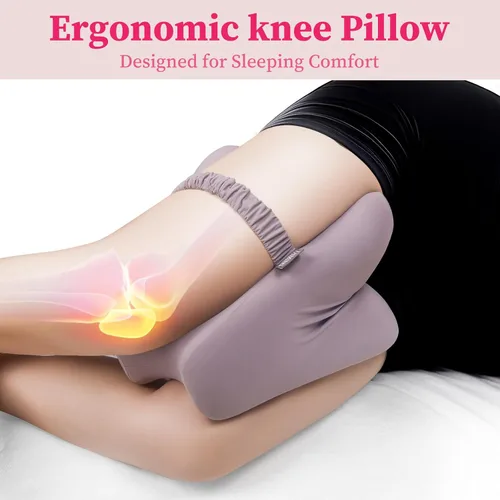Vista 4 de THMINS Almohada de rodilla para mujer para dormir de lado, soporte para muslos y rodillas, ajuste cómodo, sueño relajante, correa ajustable