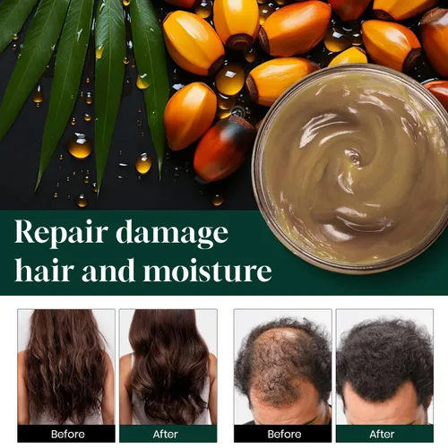 Vista 4 de Quorra Aceite de batana crudo para el crecimiento del cabello, 100% aceite orgánico natural para cabello natural grueso y fuerte, mascarilla