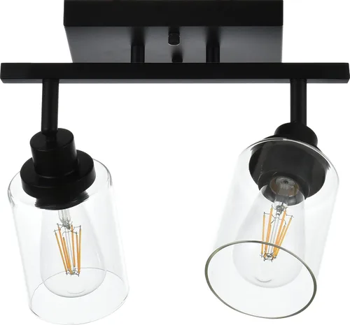 Vista 12 de MELUCEE Kit de Iluminación de Riel de 4 Luces, Luminarias de Latón para Tocador de Baño con Cabezal de Riel Ajustable, Lámpara de Techo Tipo Foco