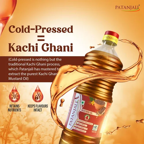 Vista 4 de Patanjali Aceite de mostaza Patanjali, 1L