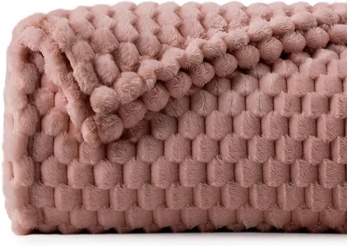 Vista 27 de BEDELITE Manta de forro polar para sofá y cama, manta decorativa de jacquard 3D de almendra, súper suave y acogedora, manta mullida cálida adecuada
