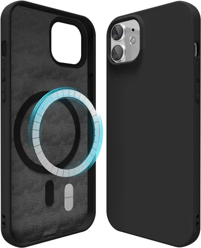 Vista 146 de oakxco Funda de silicona para iPhone 12 Pro Max, magnética, compatible con carga inalámbrica Magsafe, cubierta protectora de goma suave y delgada