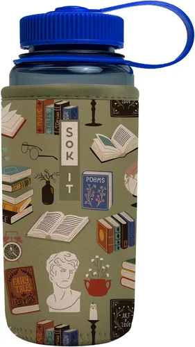Vista 121 de Sok It BotlSok Funda para botella de agua con cubierta de neopreno aislante (Floral abstracto, se ajusta a CamelBak o Nalgene de 12 onzas)
