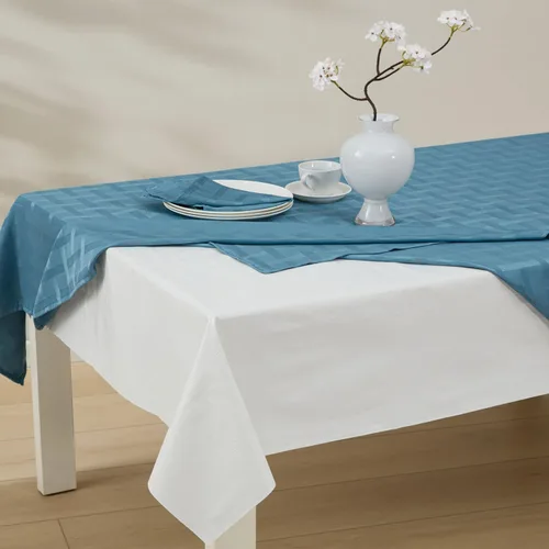 Vista 8 de Home Bargains Plus Protector de mesa acolchado resistente con reverso de franela, cortado para ajustar, resistente al calor, se limpia con un paño