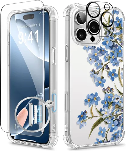 Vista 133 de GVIEWIN - Funda para iPhone 11 con protector de pantalla + protector de lente de cámara, cubierta protectora transparente suave de poliuretano