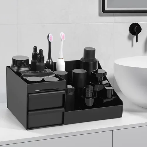 Vista 6 de Organizador de colonia para hombre, organizadores de baño, organizador para hombres, soporte para colonia, bandeja de perfume, soporte de perfume