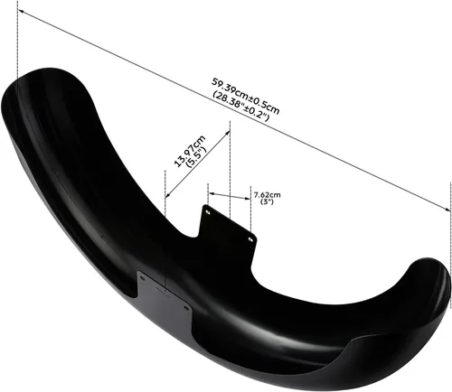 Vista 7 de TCMT Llanta de rueda delantera de 21", buje de rueda de brida de doble disco con guardabarros delantero negro sin pintar, compatible con modelos