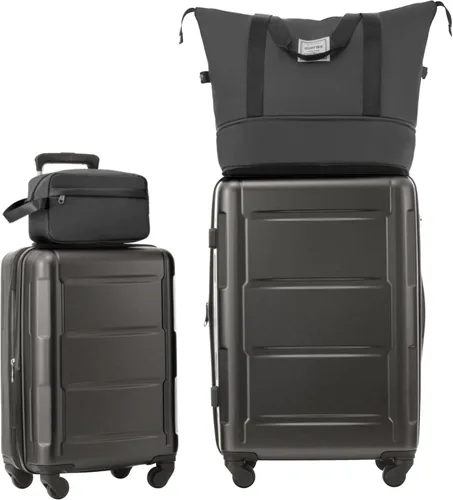 Vista 33 de Merax Equipaje Sets 2 piezas Hardshell 20&28 IN Maleta Set con bolsa de lona