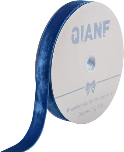 Vista 13 de QIANF Cinta de terciopelo, carrete de 1 1/2 pulgadas por 25 yardas (rojo)