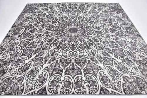 Vista 119 de Sofia, alfombra clásica de diseño abstracto, Polipropileno, Gris oscuro Gris/gris (Dark Gray/Gray)