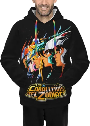 Vista 8 de Saint Anime Seiya - Sudadera con capucha para hombre, manga larga, casual, con bolsillo