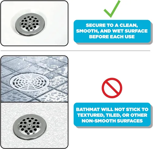 Vista 6 de Alfombra de baño Bluey para niños, niños pequeños y bebés, de 15.5 por 22 pulgadas, antideslizante, alfombrilla de baño con ventosas, lavable a