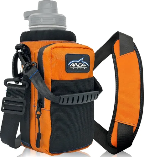 Vista 6 de Arca Gear Hydro Carrier - Bolsa pequeña de 32 onzas para botella de agua aislada con asa de transporte, correa para el hombro, cartera y dos bolsas