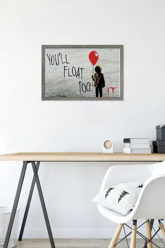 Vista 6 de Trends International Póster de pared flotante, 14.725 x 22.375 pulgadas, versión enmarcada de madera de granero