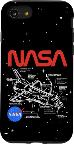 Vista 18 de NASA Carcasa con logotipo de Space Shuttle Schematic para iPhone 17