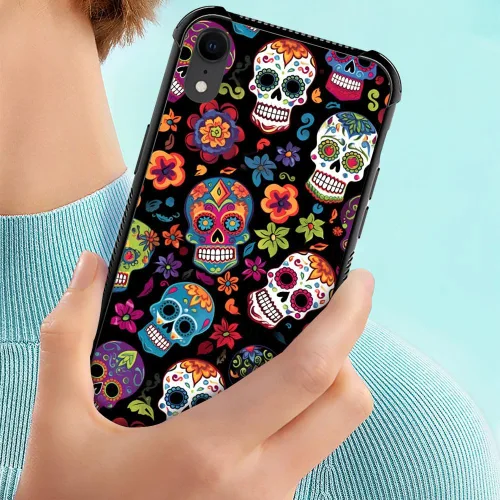 Vista 269 de Funda compatible con iPhone 8, a prueba de golpes, antiarañazos, bandera de ciervos de cola blanca de grano de madera estadounidense